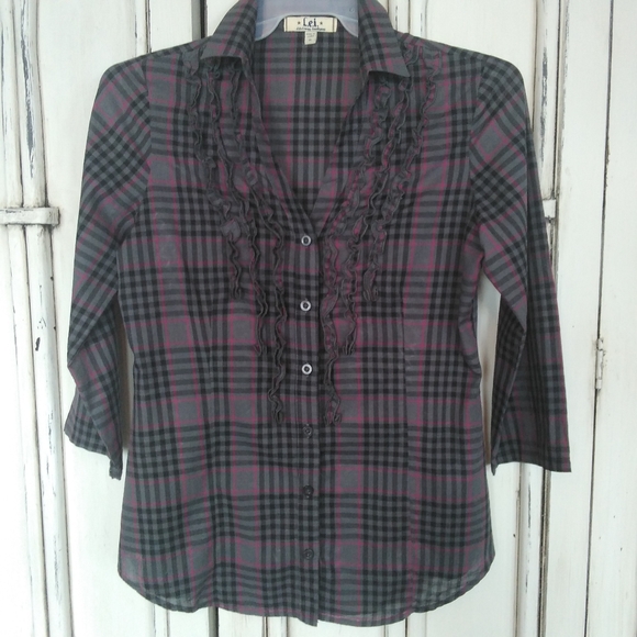 lei Tops - Plaid shirt